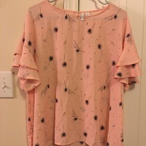 XL Pink Flowery Top